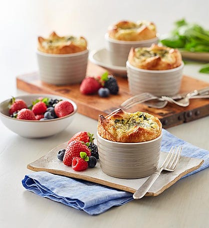 Spinach and Cheese Breakfast Souffl&#233;s 
